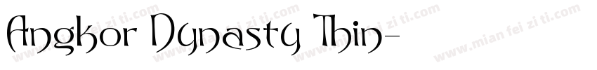 Angkor Dynasty Thin字体转换